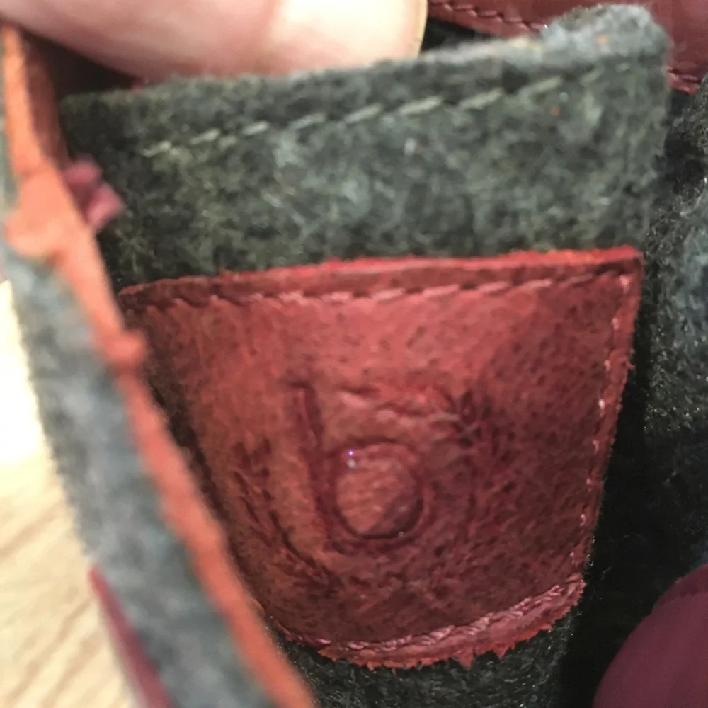 Wine Leather / Grey Flannel Lace Up BUGATTI Boots size 37‎